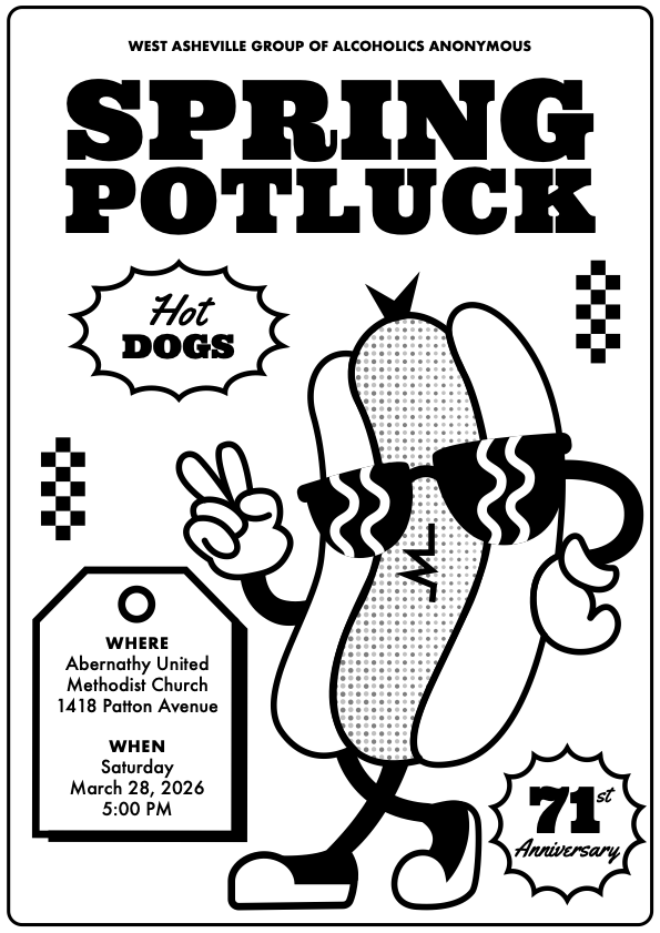 WAVL Potluck, 3/28 5-7 PM, Abernethy UMC, 1418 Patton Ave.